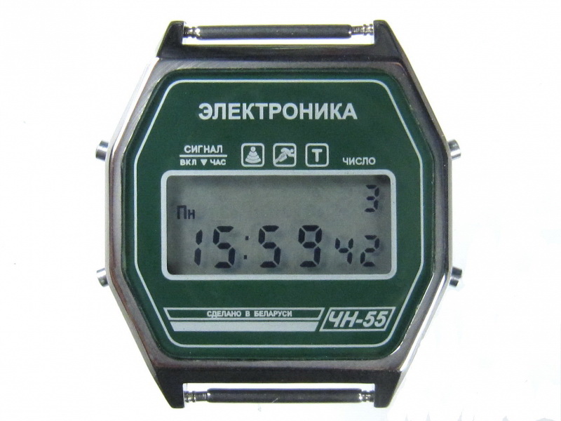 Часы Электроника ЧН-55 / 0210305 зеленые